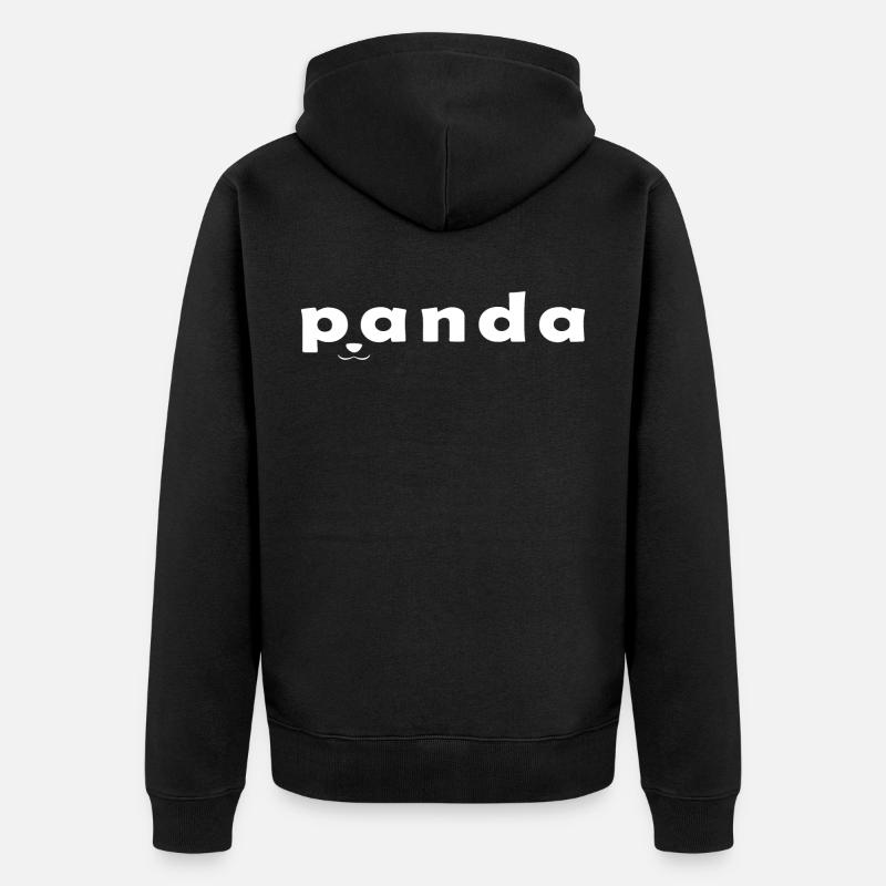Panda - Veste à capuche bio Premium Unisexe - noir