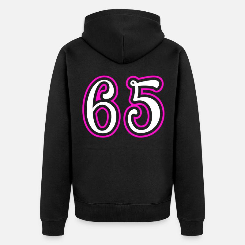 Numéro 65 - Veste à capuche bio Premium Unisexe - noir