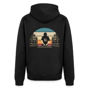 DJ Techno Musique Amateur Électro musiciens - Veste à capuche bio Premium Unisexe - noir - Dos - Nico (187cm)