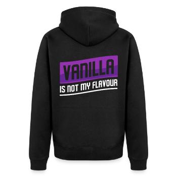 Vanilla Is Not My Flavour BDSM Adult Bedroom Kinky - Unisex Premium Organic Zip Hoodie - black - Back - Nico (187cm)