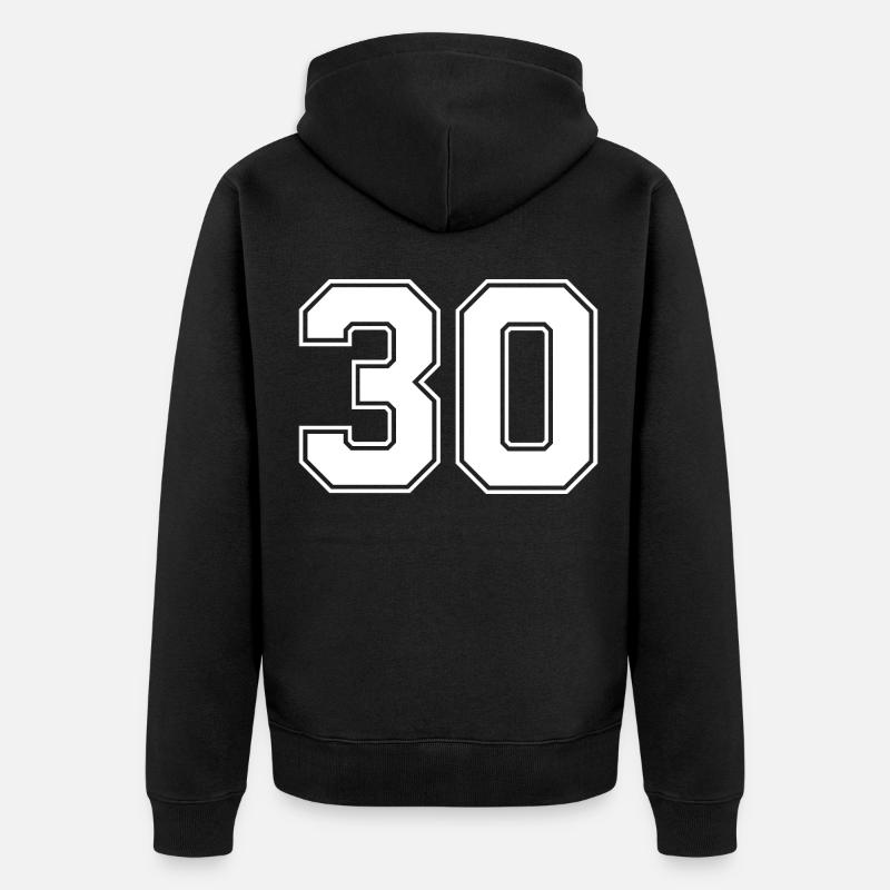Maillot à 30 chiffres - Veste à capuche bio Premium Unisexe - noir