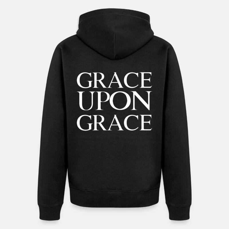 Grâce sur grâce - Veste à capuche bio Premium Unisexe - noir