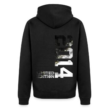 ÉDITION LIMITÉE 2014 COOL 12E ANNIVERSAIRE - Veste à capuche bio Premium Unisexe - noir - Dos - Nico (187cm)
