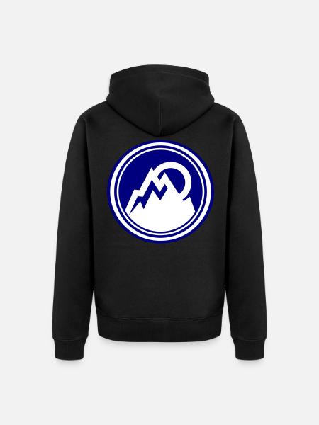 Mountains Nature Icon Mountains - Unisex Premium Organic Zip Hoodie - black