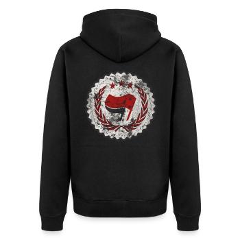 FASCISME ANTIFA FCK - Veste à capuche bio Premium Unisexe - noir - Dos - Nico (187cm)