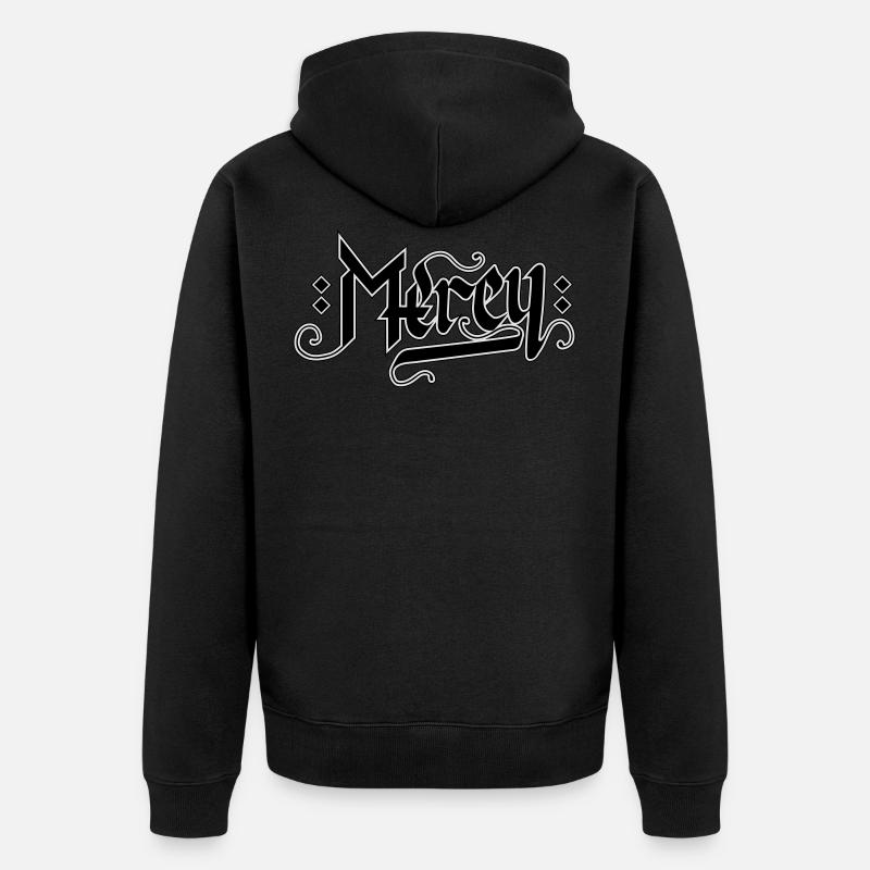 Barmherzigkeit - Unisex Premium Bio Zip Hoodie - Schwarz