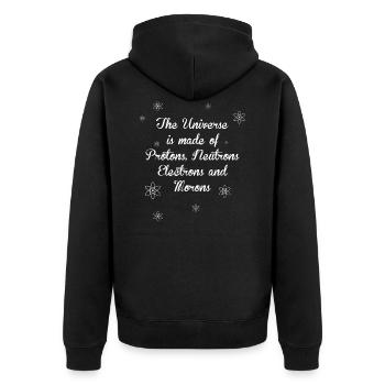 COOL SAYINGS FUNNY SCIENCE CHIMIE PHYSIQUE - Veste à capuche bio Premium Unisexe - noir - Dos - Nico (187cm)
