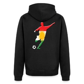 Kurdistan - Veste à capuche bio Premium Unisexe - noir - Dos - Nico (187cm)