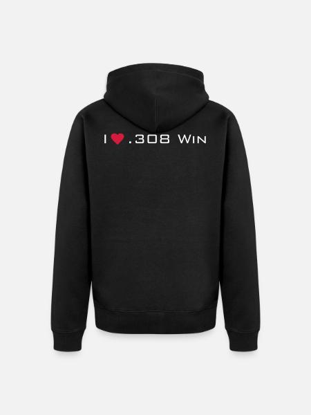 cal. 308 - Unisex Premium Organic Zip Hoodie - black