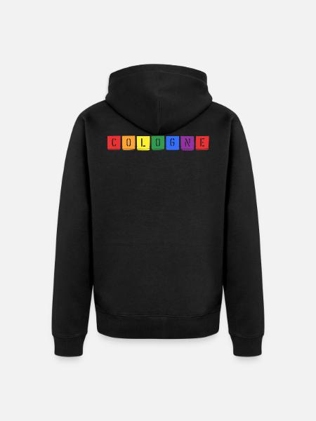 Rainbow cologne - Unisex Premium Organic Zip Hoodie - black