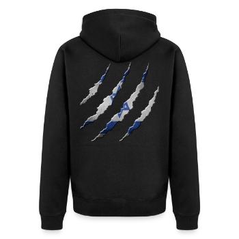Israël - Veste à capuche bio Premium Unisexe - noir - Dos - Nico (187cm)