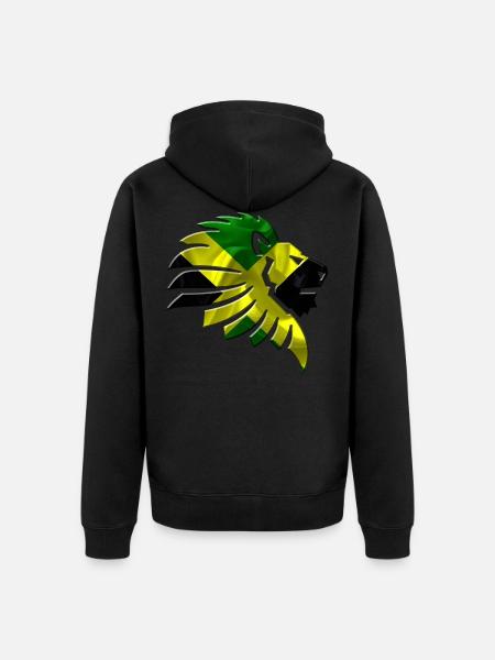 Jamaica - Unisex Premium Organic Zip Hoodie - black