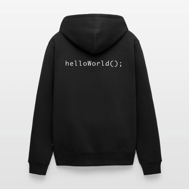 HelloWorld Program Code Coding Informatik Unisex Premium Organic Zip Hoodie