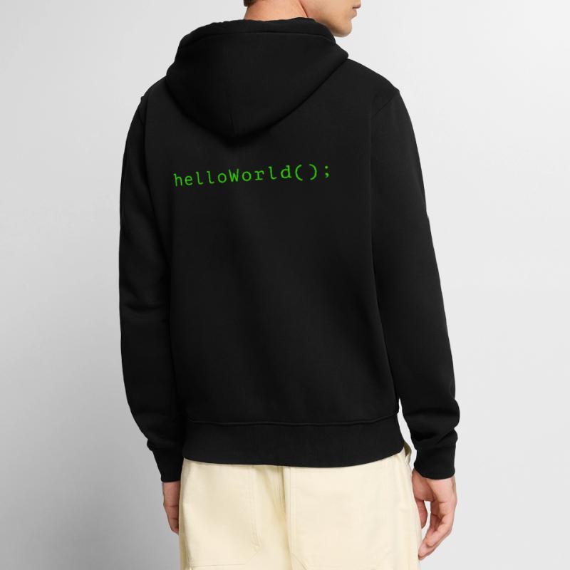 Code de programme HelloWorld Codage Informatik Veste à capuche bio Premium Unisexe