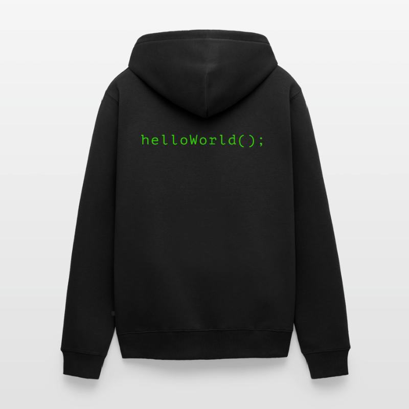 HelloWorld Program Code Coding Informatik Unisex Premium Organic Zip Hoodie