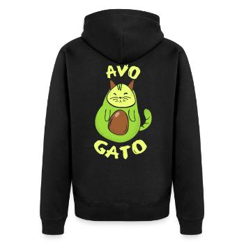 cadeau de chats mignons - Veste à capuche bio Premium Unisexe - noir - Dos - Nico (187cm)