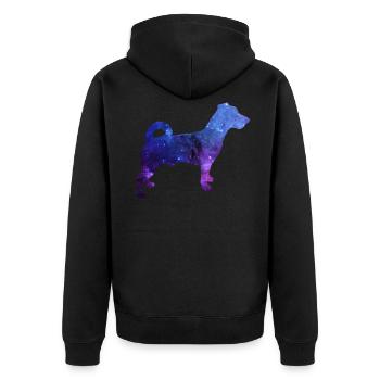 Jack Russel Cadeau pour chien Galaxy - Veste à capuche bio Premium Unisexe - noir - Dos - Nico (187cm)