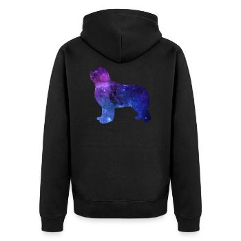 Cadeau Chien Terre-Neuve Galaxy Universe - Veste à capuche bio Premium Unisexe - noir - Dos - Nico (187cm)