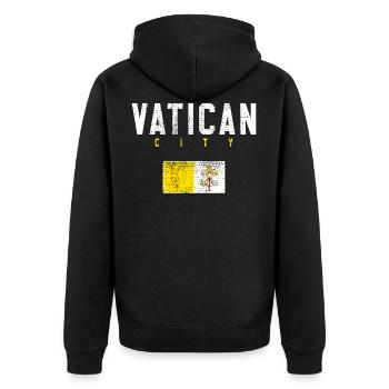 Vatican - Veste à capuche bio Premium Unisexe - noir - Dos - Nico (187cm)