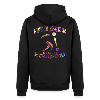 bowling - Veste à capuche bio Premium Unisexe - noir - Dos - Nico (187cm)