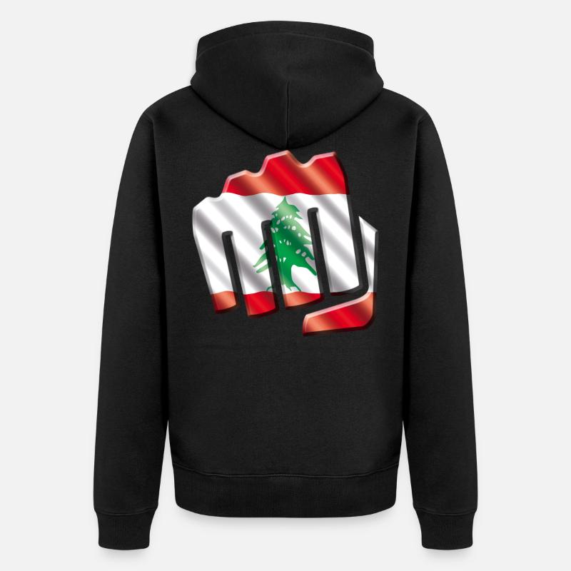 Liban - Veste à capuche bio Premium Unisexe - noir