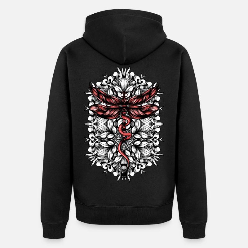 Libelle - Unisex Premium Bio Zip Hoodie - Schwarz