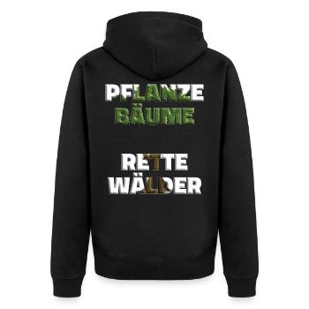 Arbres Sauvegarder Sauvegarder Conservation de la nature Protection de l'environnement Eco - Veste à capuche bio Premium Unisexe - noir - Dos - Nico (187cm)
