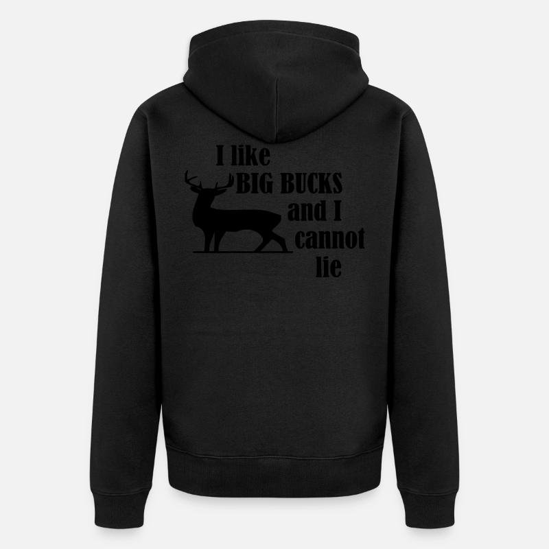 Cadeaux Big Bucks Hunter - Veste à capuche bio Premium Unisexe - noir