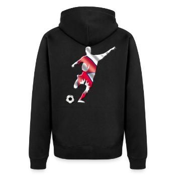 Nepal - Veste à capuche bio Premium Unisexe - noir - Dos - Nico (187cm)
