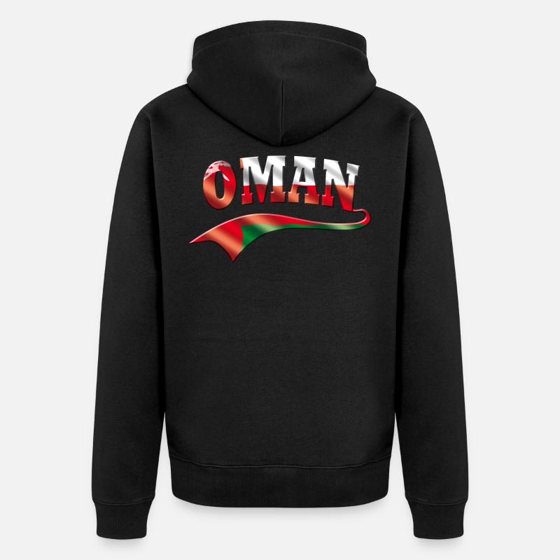 Oman - Unisex Premium Bio Zip Hoodie - Schwarz