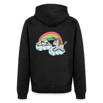Un poison amoureux de paresse empoisonné giftidea - Veste à capuche bio Premium Unisexe - noir - Dos - Nico (187cm)
