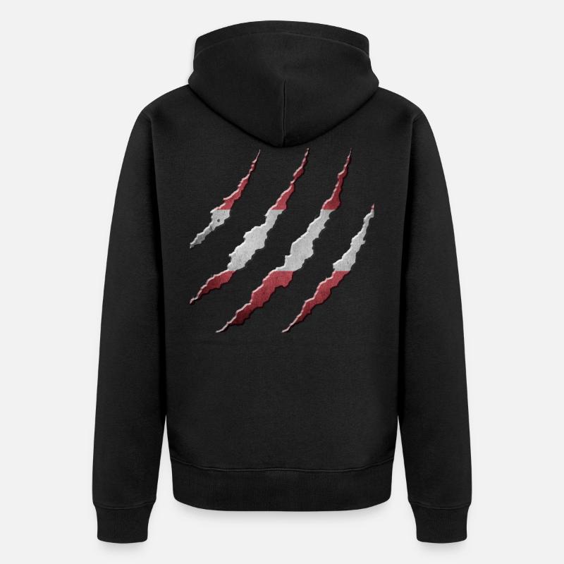 Österreich - Unisex Premium Bio Zip Hoodie - Schwarz