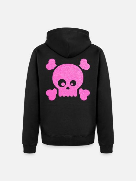 crâne - Veste à capuche bio Premium Unisexe - noir