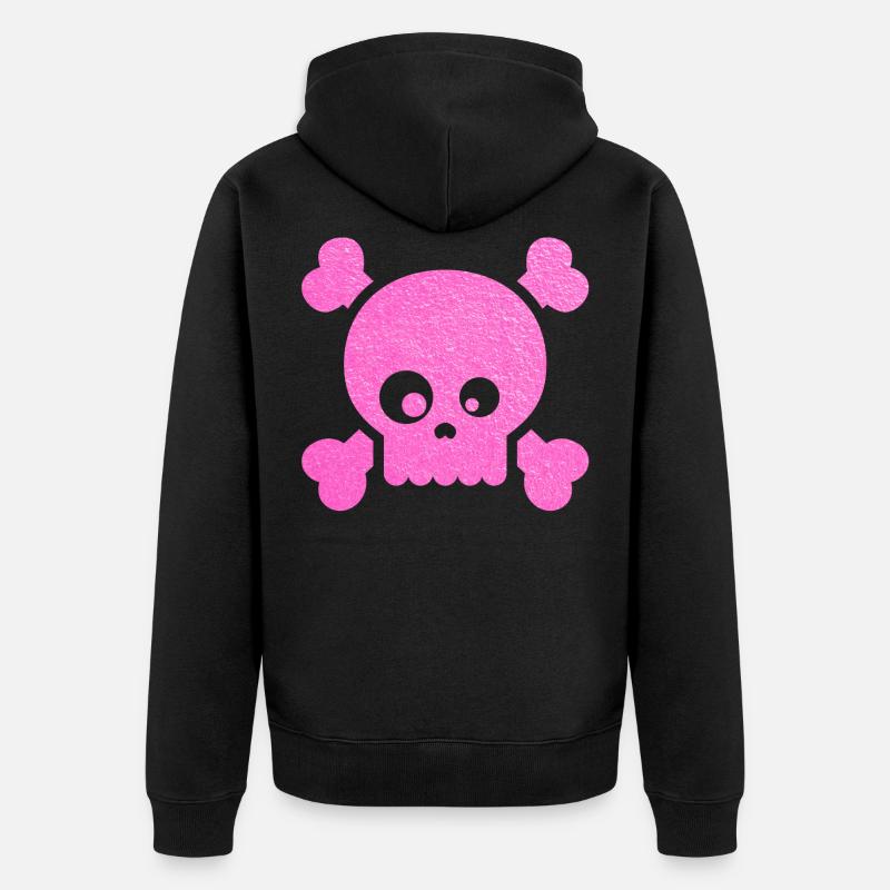 crâne - Veste à capuche bio Premium Unisexe - noir