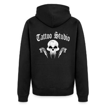 Tattoo Studio - Veste à capuche bio Premium Unisexe - noir - Dos - Nico (187cm)