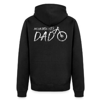 VTT papa vélo de montagne papa cadeau - Veste à capuche bio Premium Unisexe - noir - Dos - Nico (187cm)