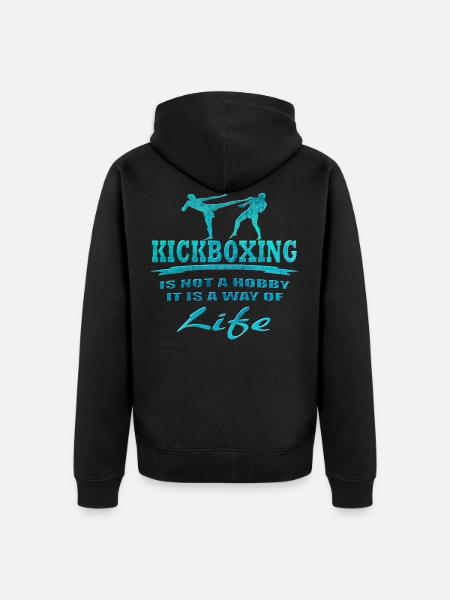 Kickboxing - Unisex Premium Organic Zip Hoodie - black