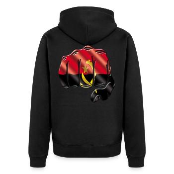 Angola - Veste à capuche bio Premium Unisexe - noir - Dos - Nico (187cm)