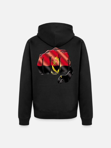 Angola - Unisex Premium Organic Zip Hoodie - black