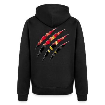 Angola - Veste à capuche bio Premium Unisexe - noir - Dos - Nico (187cm)