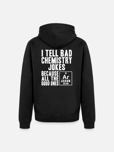 chemistry - Unisex Premium Organic Zip Hoodie - black