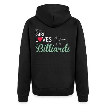 billard - Veste à capuche bio Premium Unisexe - noir - Dos - Nico (187cm)