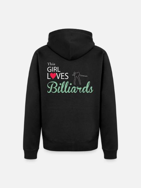 billard - Veste à capuche bio Premium Unisexe - noir