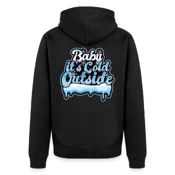 Bébé d'hiver gel froid - Veste à capuche bio Premium Unisexe - noir - Dos - Nico (187cm)