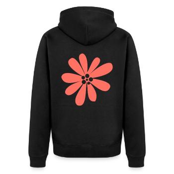 fleur - Veste à capuche bio Premium Unisexe - noir - Dos - Nico (187cm)