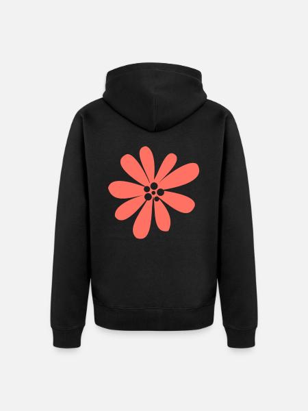 fleur - Veste à capuche bio Premium Unisexe - noir