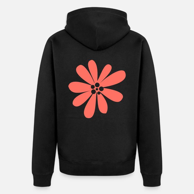 fleur - Veste à capuche bio Premium Unisexe - noir