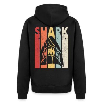 Shark Great White Shark Sea Underwater Diving Whale Shark - Unisex Premium Organic Zip Hoodie - black - Back - Nico (187cm)