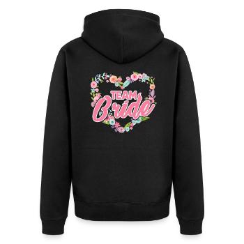 Équipe mariée - Veste à capuche bio Premium Unisexe - noir - Dos - Nico (187cm)