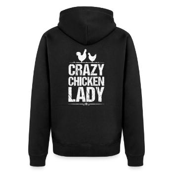 Dame de poulet - Veste à capuche bio Premium Unisexe - noir - Dos - Nico (187cm)